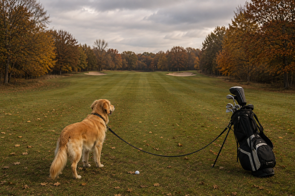 Dog on the golf course